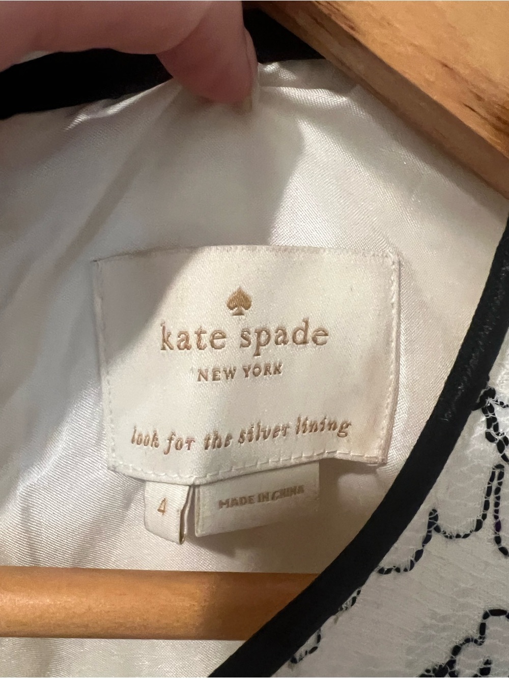 Kate Spade New York Blakely Floral Linen Blend Dress Size 4 Cream Black A-Line - Picture 4 of 9